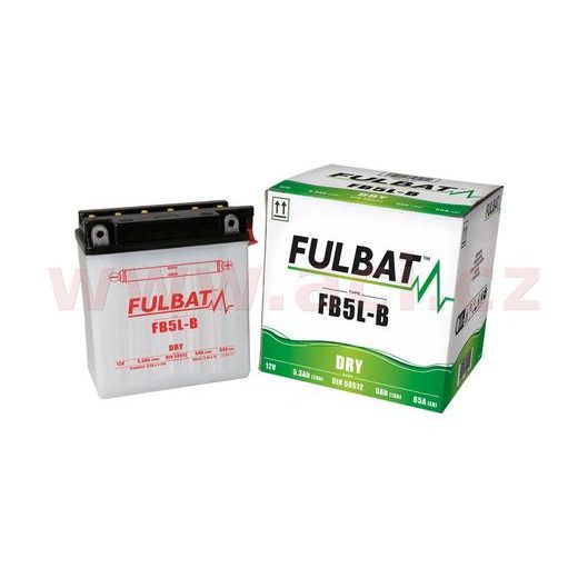BATÉRIA 12 V, YB5L-B, 5AH, 65A, KONVENČNÉ 120X60X130 FULBAT(VČ. BALENIE ELEKTROLYTU)