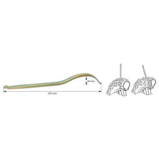 MONTPÁKY 370 MM CRMO OCEĽ, HMOTNOSŤ 0,4 KG