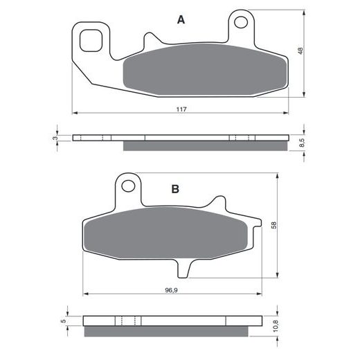 BRZDOVÉ OBLOŽENIE GOLDFREN 036 S3