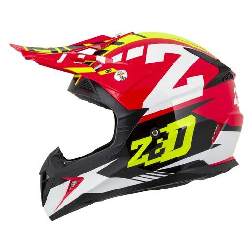 PŘILBA X1.9D TARGA, ZED, DĚTSKÁ (ČERVENÁ/ŽLUTÁ FLUO/ČERNÁ/BÍLÁ) 2025