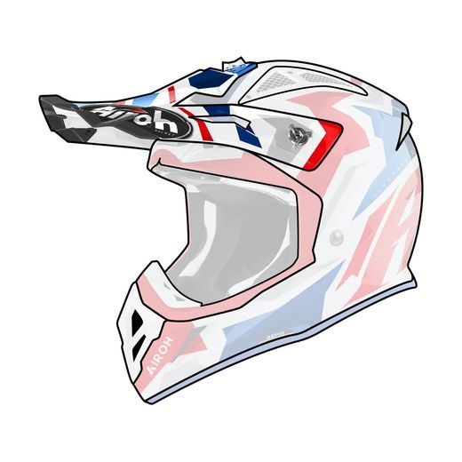 KŠILT PRO PŘILBU AVIATOR ACE, AIROH (SWOOP - ČERVENÁ/MODRÁ)