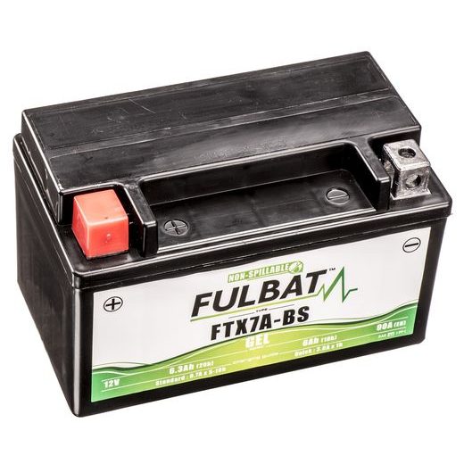 BATÉRIA 12 V, FTX7A-BS GÉL, 12V, 6AH, 90A, BEZÚDRŽBOVÁ GÉL TECHNOLÓGIE 150X87X93 FULBAT (AKTIVOVANÁ VO VÝROBE)