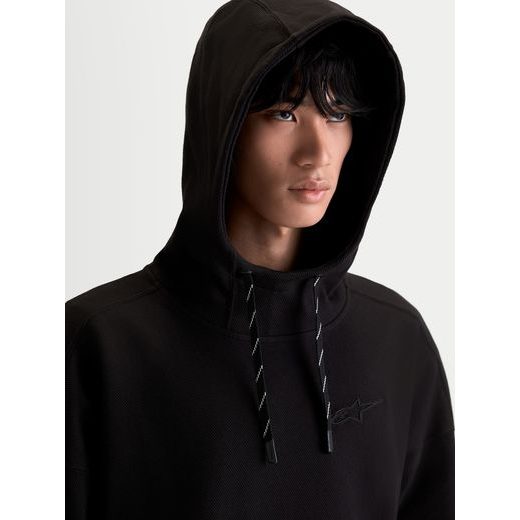 ALPINESTARS CAMINO TEXTURED OVERSIZED HOODIE – VOĽNOČASOVÁ MOTO MIKINA (ČIERNA OFF BLACK)