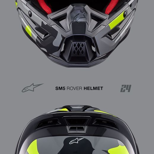 PŘILBA S-M5 ROVER 2, ALPINESTARS (TMAVĚ ŠEDÁ/ŽLUTÁ FLUO) 2024