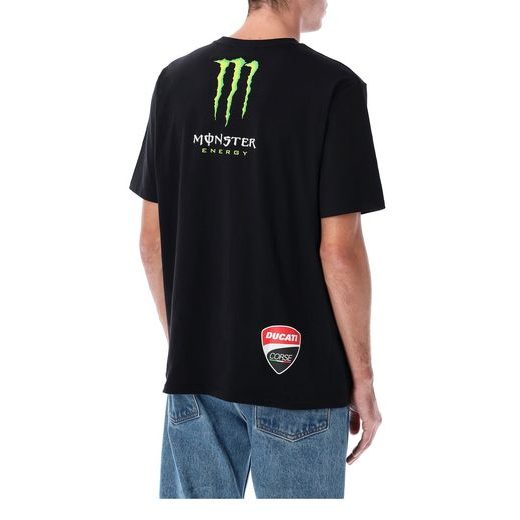 TRIČKO DUCATI CORSE - MONSTER ENERGY (ČIERNA, ČERVENÁ)