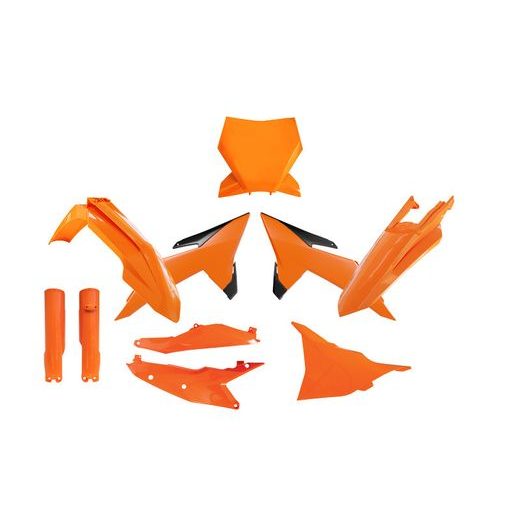 SADA PLASTOV 7 DIELOV KTM, RTECH (ORANŽOVÁ, ČIERNA)