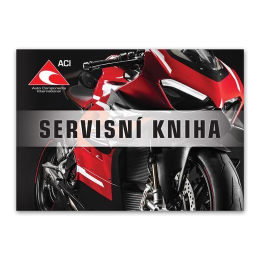 SERVISNÍ KNIHA MOTOCYKLA, PRE 18 ZÁZNAMOV, FORMÁT A6