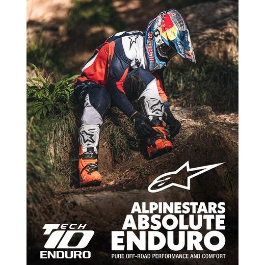 TOPÁNKY TECH 10 ENDURO, ALPINESTARS (ORANŽOVÁ FLUO/ČIERNA/BIELA) 2025