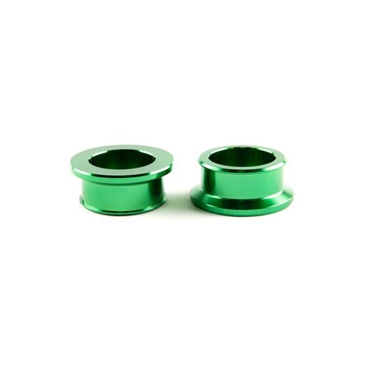 AWORKX DIŠTANČNÉ PUZDRÁ ZADNÉHO KOLESA (DIŠTANČNÉ PODLOŽKY, VYMEDZOVACIE PUZDRÁ), ZELENÉ – KAWASAKI KX 125 / 250 '03–'08, KX-F 250 '04–'20, KX-F 450 '06–'18 (AW-20185)