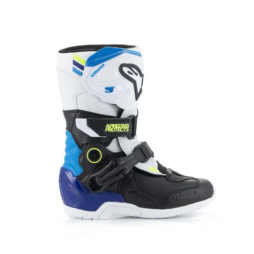 TOPÁNKY TECH 3S KIDS, ALPINESTARS, DĚTSKÉ (BÍLÁ/ČERNÁ/MODRÁ) 2024