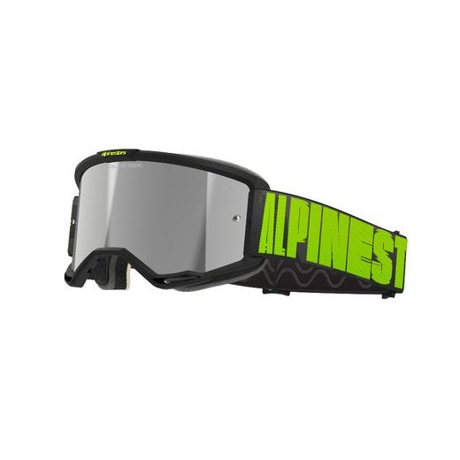 OKULIARE VISION 5 HOLLOW, ALPINESTARS (ŠEDÁ/ŽLTÁ FLUO, ZRKADLOVÉ STRIEBORNÉ PLEXI) 2025