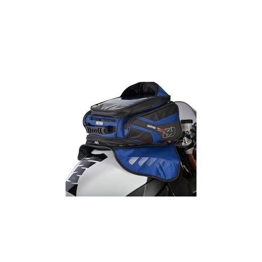 TANKBAG NA MOTOCYKEL M30R, OXFORD (ČIERNY/MODRÝ, S MAGNETICKÚ ZÁKLADŇOU, OBJEM 30 L)