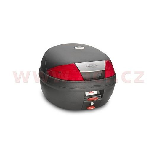 MONOLOCK TOPCASE - 26L, KAPPA (ČIERNY, ČERVENÁ ODRAZKA, VR. PLATNE K628)