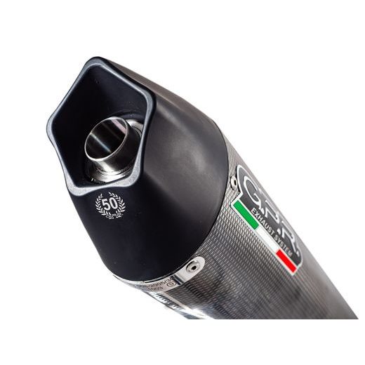 SLIP-ON EXHAUST GPR GPE ANN. E5.CF.14.GPAN.PO CARBON LOOK INCLUDING REMOVABLE DB KILLER AND LINK PIPE