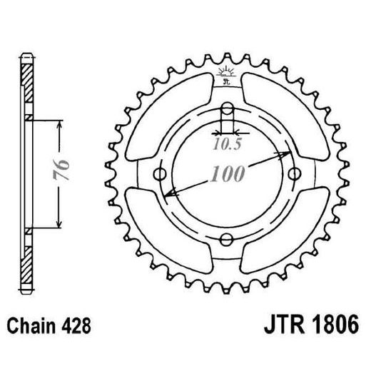 REŤAZOVÁ ROZETA JT JTR 1806-56 56 ZUBOV,428
