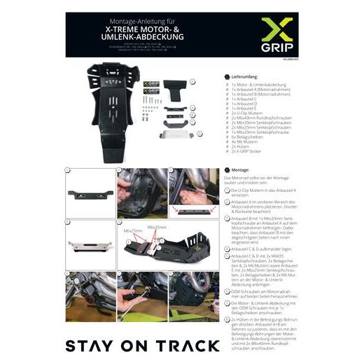 X-GRIP X-TREME – KRYT MOTORA A PREPÁKOVANIA, ČIERNY – GASGAS EC-F 250 (2024–2025) A ĎALŠIE