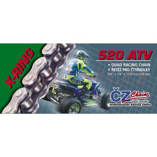 REŤAZ 520ATV, ČZ - ČR (FARBA ČIERNA, 86 ČLÁNKOV VR. ROZPOJOVACIE SPOJKY CLIP)