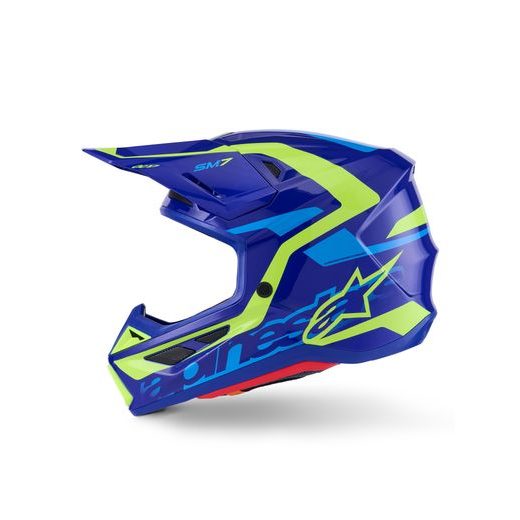 PRILBA SM7 DEED, ALPINESTARS (MODRÁ/ŽLUTÁ FLUO) 2026