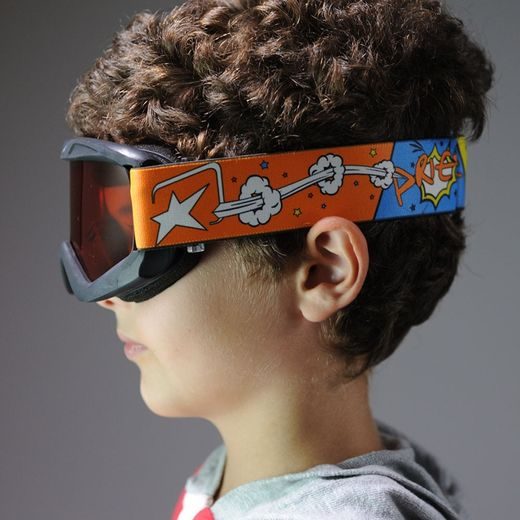 OKULIARE ARIETE SNOWY - KIDS 14930-NOO BLACK, ORANGE LENS COMICS STRAP