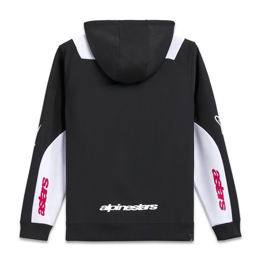 ALPINESTARS SESSIONS 3 HOODIE – VOĽNOČASOVÁ MOTO MIKINA (ČIERNA/BIELA/ČERVENÁ)