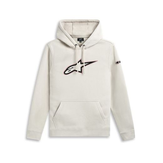 ALPINESTARS INSIGNIA HOODIE – VOĽNOČASOVÁ MOTO MIKINA (SVETLÁ OFF WHITE)