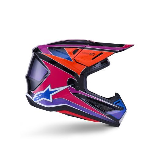 PRILBA SM7 FUSE, ALPINESTARS (MODRÁ/FIALOVÁ/RŮŽOVÁ) 2026