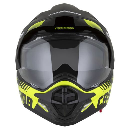 PRILBA TOUR 2.0 DUAL, CASSIDA (ŽLTÁ FLUO/ČERNÁ/ČERNÝ MATNÝ ŠILT, PLEXI S PRÍPRAVOU PRE PINLOCK) 2025