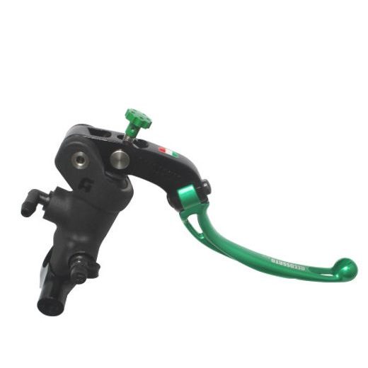 RADIAL BRAKE MASTER CYLINDER ACCOSSATO 19 X 20 WITH FOLDING LEVER,GREEN
