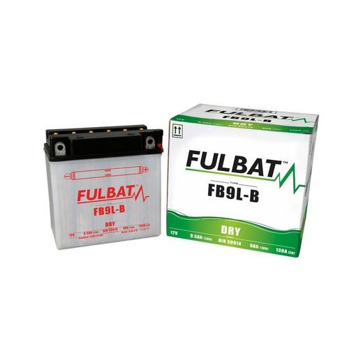 BATÉRIA 12 V, YB9L-B, 9AH, 130A, KONVENČNÉ 135X75X139 FULBAT (VR. BALENIE ELEKTROLYTU)