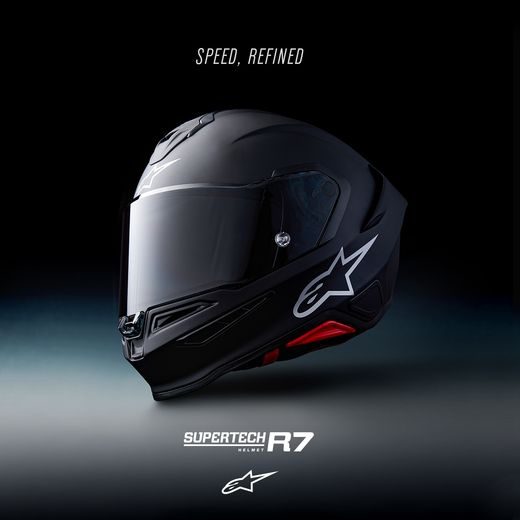 PŘILBA S-R7 SOLID, ALPINESTARS (ČERNÁ MATNÁ) 2026