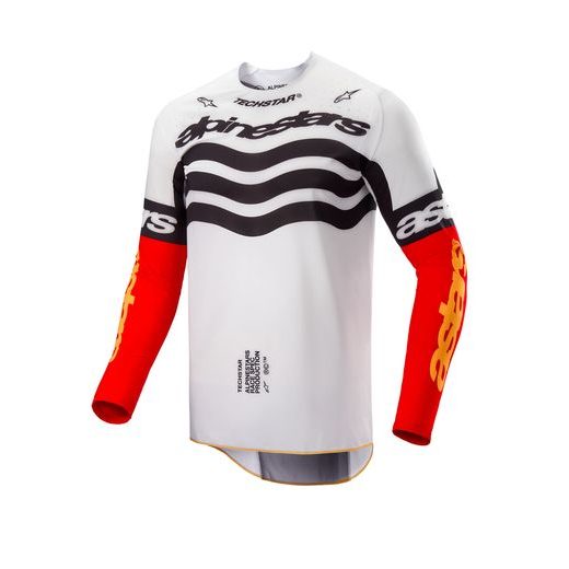 ALPINESTARS TECHSTAR LIMITOVANÁ EDÍCIA DEEP – MOTOKROSOVÝ DRES NA MX A ENDURO (ČIERNA/BIELA/ČERVENÁ FLUO/ORANŽOVÁ) 2025