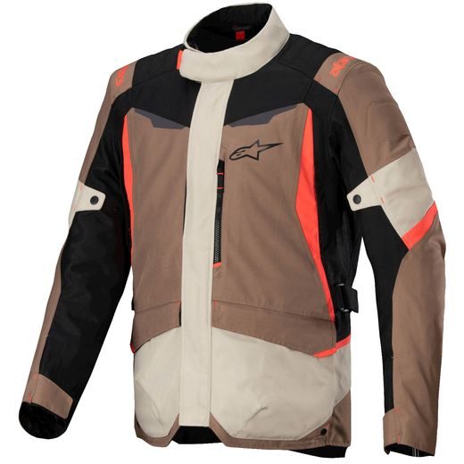 BUNDA ST-1 WATERPROOF, ALPINESTARS (TMAVÁ KHAKI/PÍSKOVÁ/ČERNÁ/ČERVENÁ FLUO) 2025