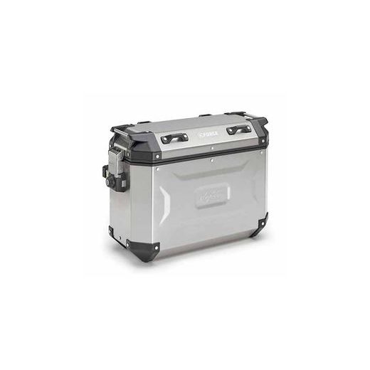 SADA BOČNÝCH KUFROV K-FORCE - 37L, KAPPA (STRIEBORNÝ, HLINÍK, 49,5X38,7X24,6 CM)