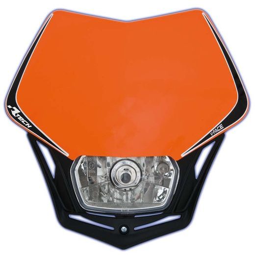UNI PREDNÁ MASKA VRÁTANE SVETLÁ V-FACE, RTECH (ORANŽOVO-ČIERNA)