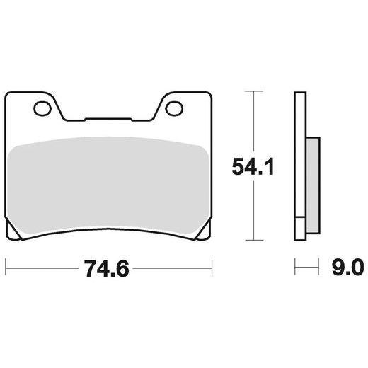 BRZDOVÉ DOŠTIČKY, BRAKING (SEMI-METALICKÁ ZMES SM1) 2 KS V BALENÍ