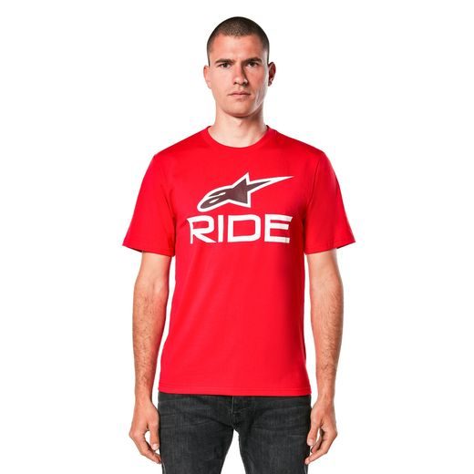 ALPINESTARS RIDE 4.0 CSF – VOĽNOČASOVÉ MOTO TRIČKO (ČERVENÁ/BIELA/ČIERNA)