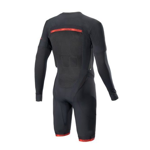 VNĚJŠÍ VRSTVA AIRBAGOVÉ VESTY TECH-AIR®10, ALPINESTARS (ČERNÁ/ČERVENÁ/ŠEDÁ, STANDARDNÍ PROVEDENÍ S KRÁTKÝMI NOHAVICEMI)