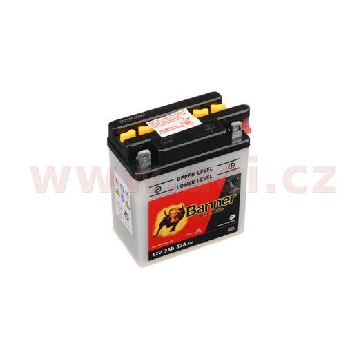 BATÉRIA 12 V, YB3 L-B, 3AH, 32A, BANNER BIKE BULL 98X56X110