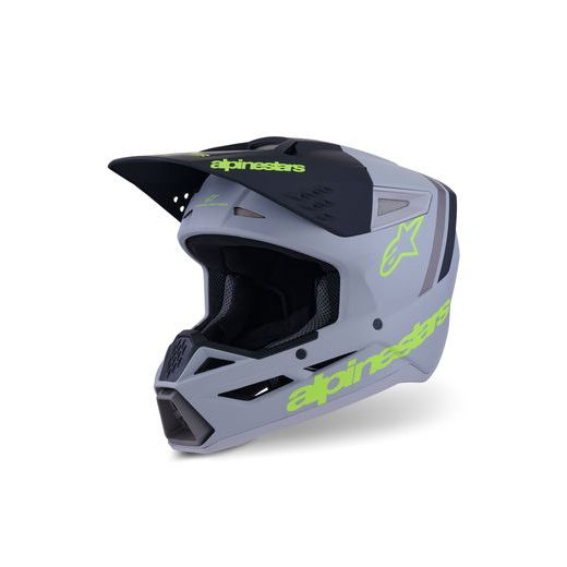 PRILBA S-M3 RADIUM, ALPINESTARS (ŠEDÁ MAT/ŽLUTÁ FLUO/ČERNÁ) 2026