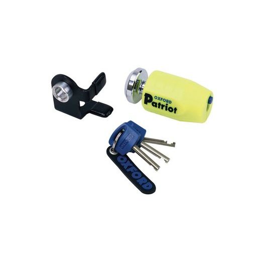 ZÁMOK KOTÚČOVÉ BRZDY PATRIOT, OXFORD (PRIEMER ČAPU 14 MM, ŽLTÝ)