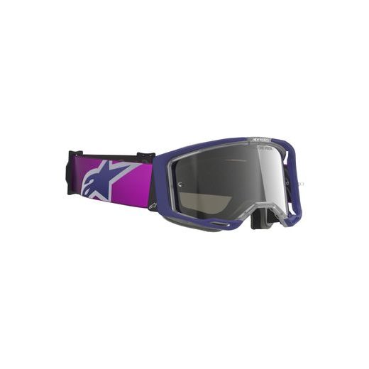 ALPINESTARS VISION 8 CORP – MOTOKROSOVÉ OKULIARE NA MX A ENDURO (FIALOVÁ/ČÍRA, ZRKADLOVÉ STRIEBORNÉ PLEXI) 2026