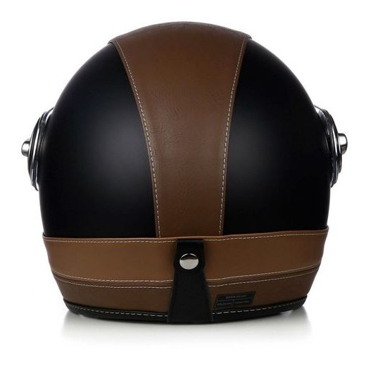 PRILBA HERITAGE, NOX PREMIUM (ČIERNA MATNÁ, HNEDÁ KOŽA) 2022