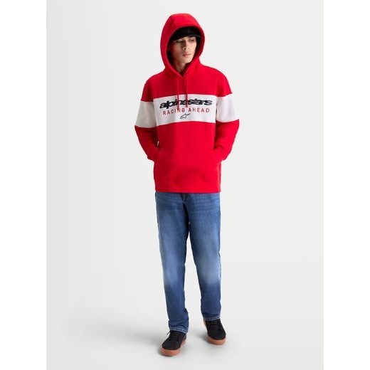 ALPINESTARS CUBIC HOODIE – VOĽNOČASOVÁ MOTO MIKINA (ČERVENÁ/SIVÁ)