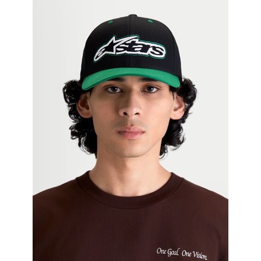 ALPINESTARS RETRO SNAPBACK – VOĽNOČASOVÁ ŠILTOVKA (ČIERNA/ZELENÁ)