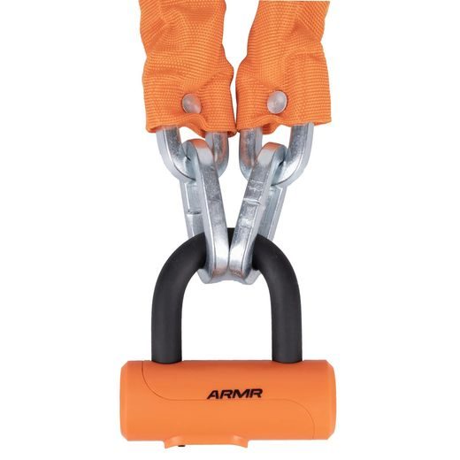 REŤAZOVÝ ZÁMOK NA MOTOCYKL, ARMR (ORANŽOVÝ, DĹŽKA 1.5 M)