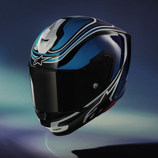 PŘILBA S-R7 ZEAL, ALPINESTARS (ČERNÁ/MODRÁ/RŮŽOVÁ FLUO/BÍLÁ) 2026