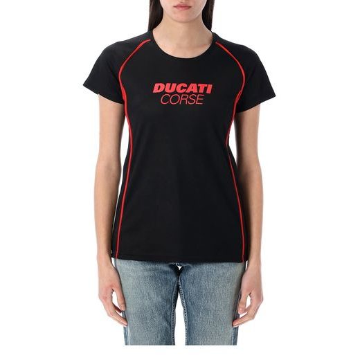 TRIČKO DUCATI CORSE, DÁMSKE (ČIERNA, ČERVENÁ)