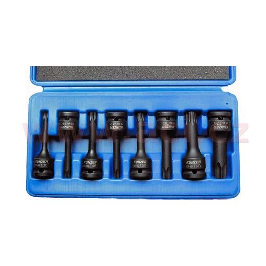 SADA NADSTAVCOV PRE RÁZOVÉ UTAHOVÁKY 1/2", TORX, 8 KS