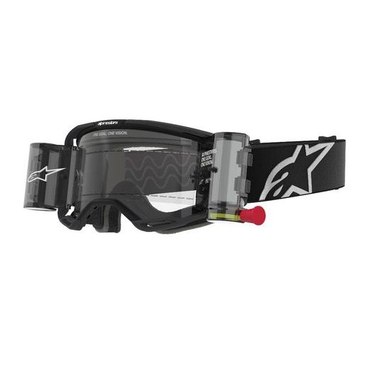 OKULIARE VISION 8 CORP ROLL-OFF WIDE VISION, ALPINESTARS (ČIERNA, ČÍRE PLEXI A ROLL-OFF SYSTÉM) 2025