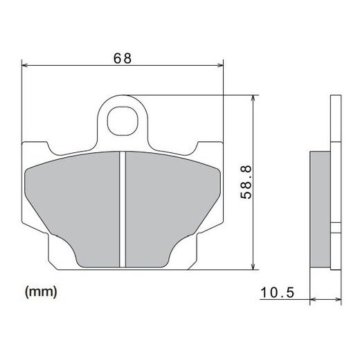 BRZDOVÉ DOŠTIČKY, NISSIN (SEMI-METALICKÁ ZMES) 2 KS V BALENÍ